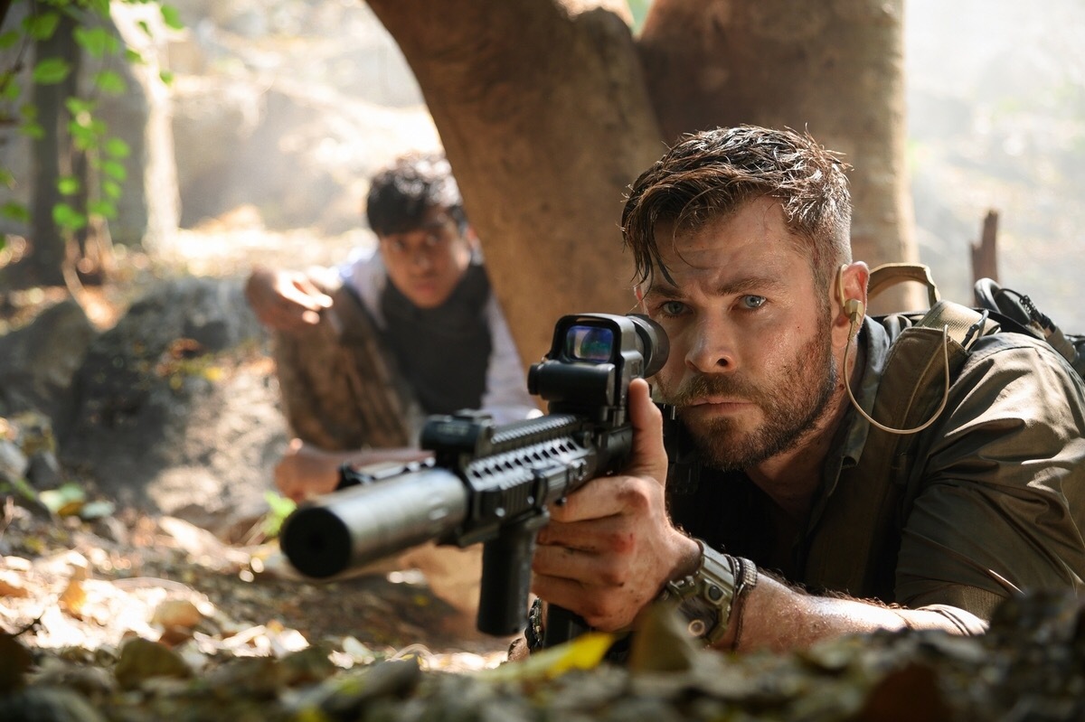 Extraction, Netflix review mercenary mayhem. Film review by Nick Hasted